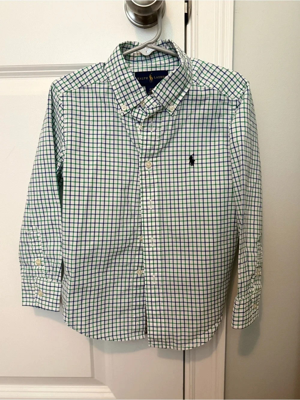 Ralph Lauren Green & Blue Plaid Button-Down Shirt